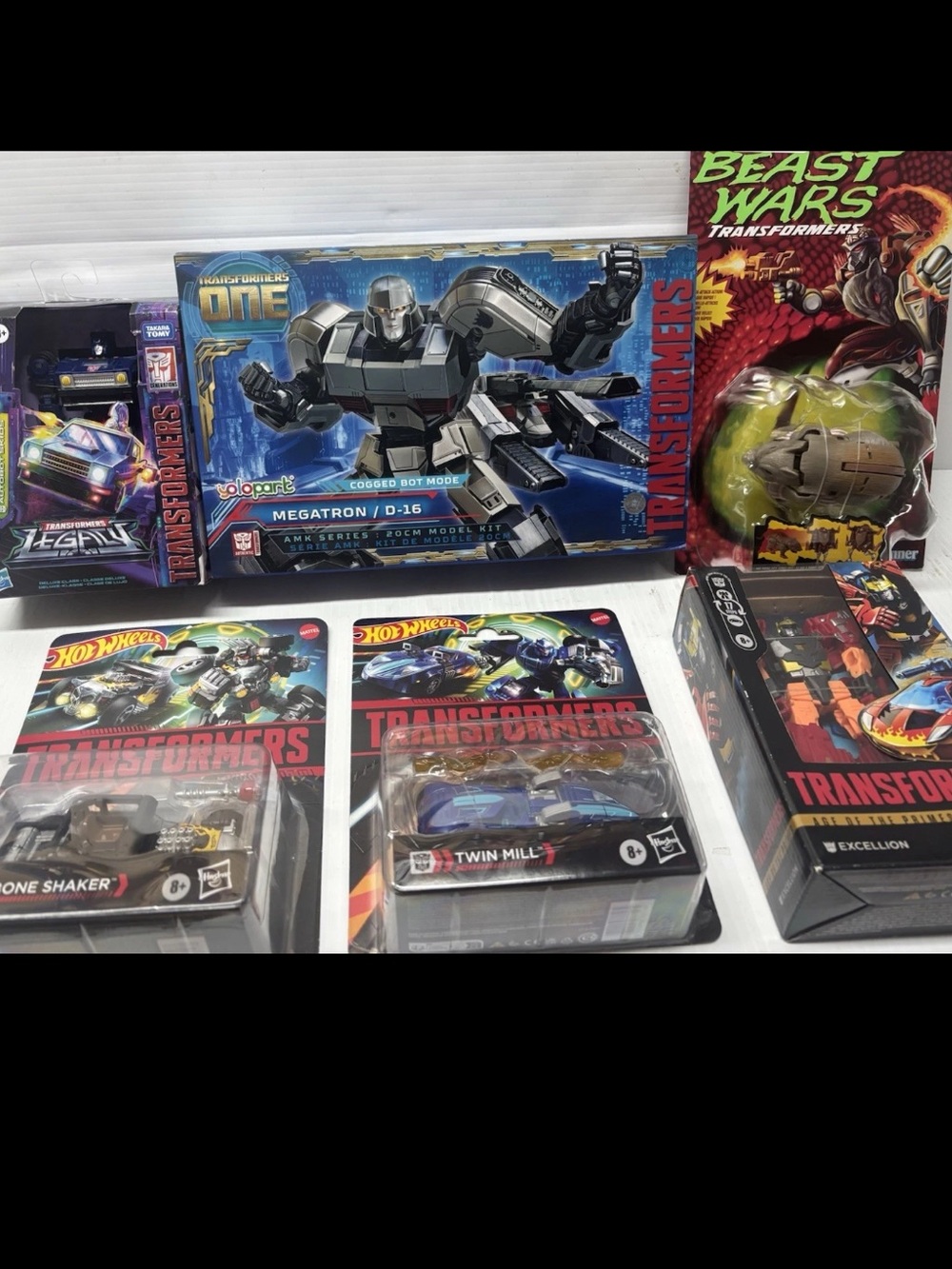 Transformers Lot 6 Legacy Skids Megatron Model Kit Beast Wars Hot Wheels NEW